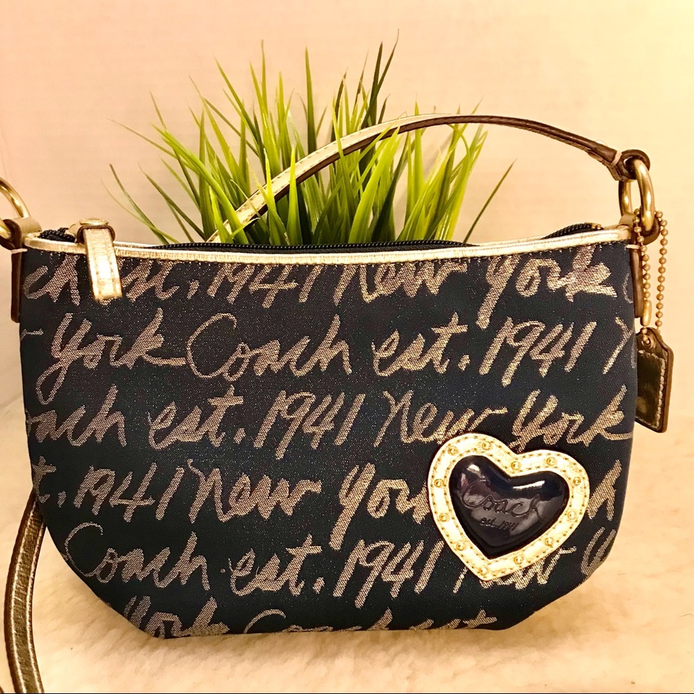 In Like-New Coach Poppy Signature Script Lurex Bl… - image 2